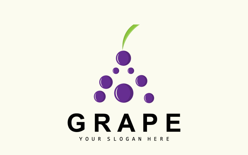 Grape Fruit Logo Style Fruit Design V6 Logo Template