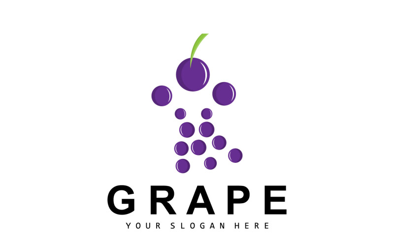Grape Fruit Logo Style Fruit Design V9 Logo Template