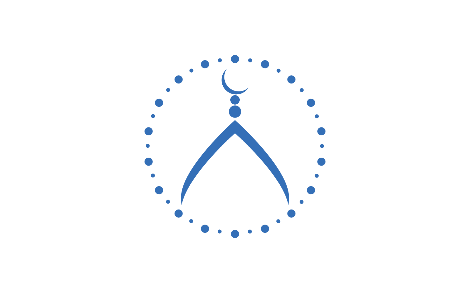 Islamskie logo, meczet, projekt ilustracji ramadhan kareem