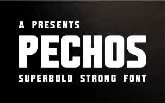 Pechos Font for Sport and Techno