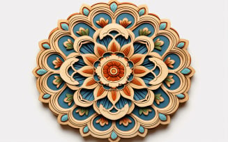 Round mandala art_circle ornament background