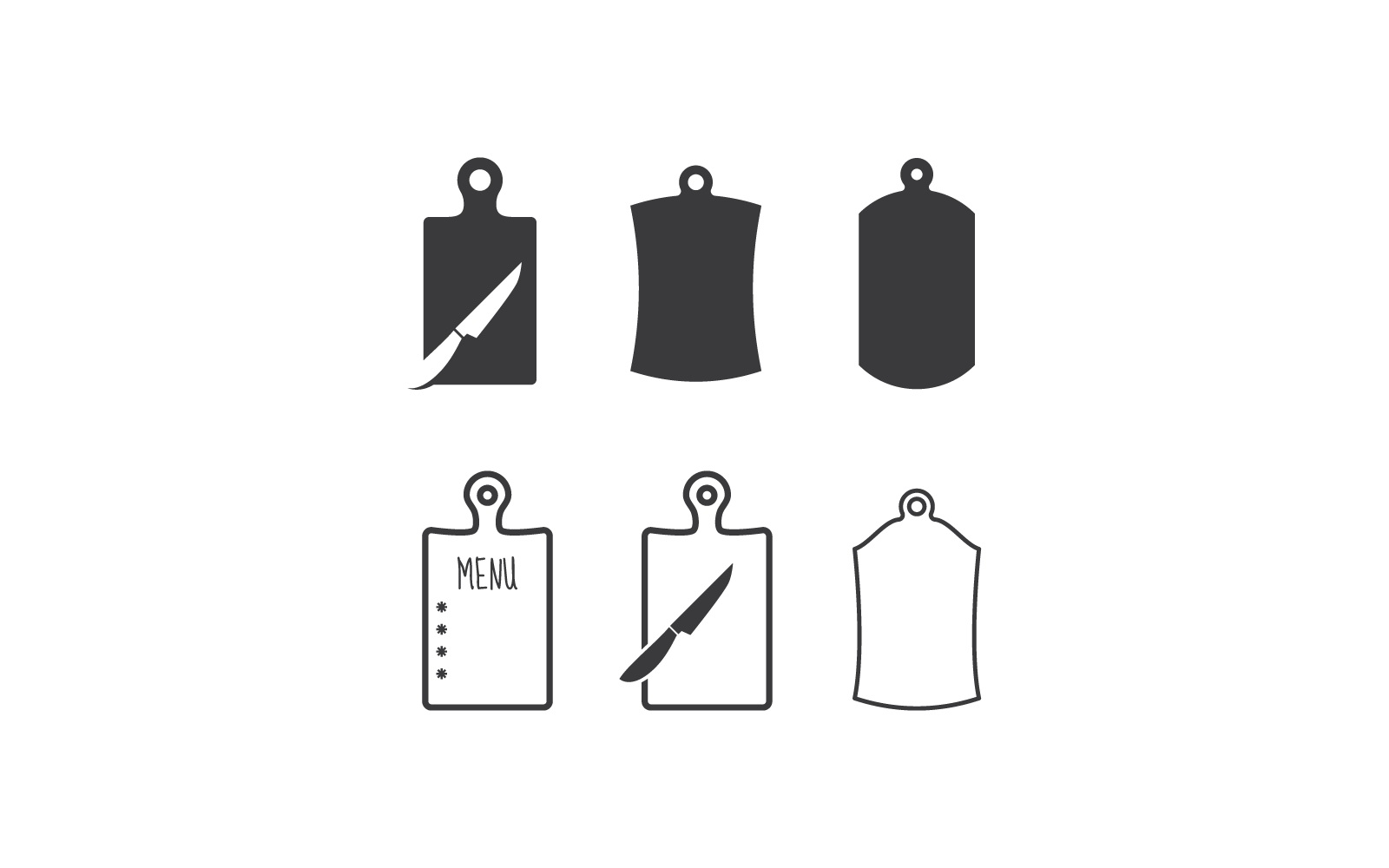 Snijplank illustratie pictogram ontwerp vector