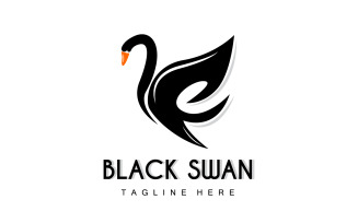 Swan Logo Bird Animal Design V2