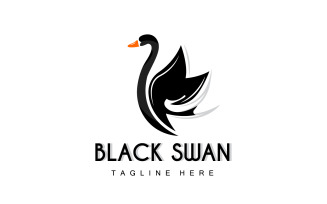 Swan Logo Bird Animal Design V5