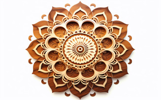 Wooden circle ornament design