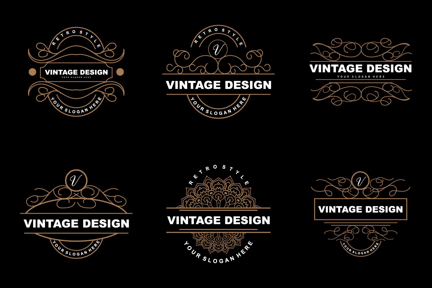 Kit Graphique #405363 Mandala Vintage Web Design - Logo template Preview