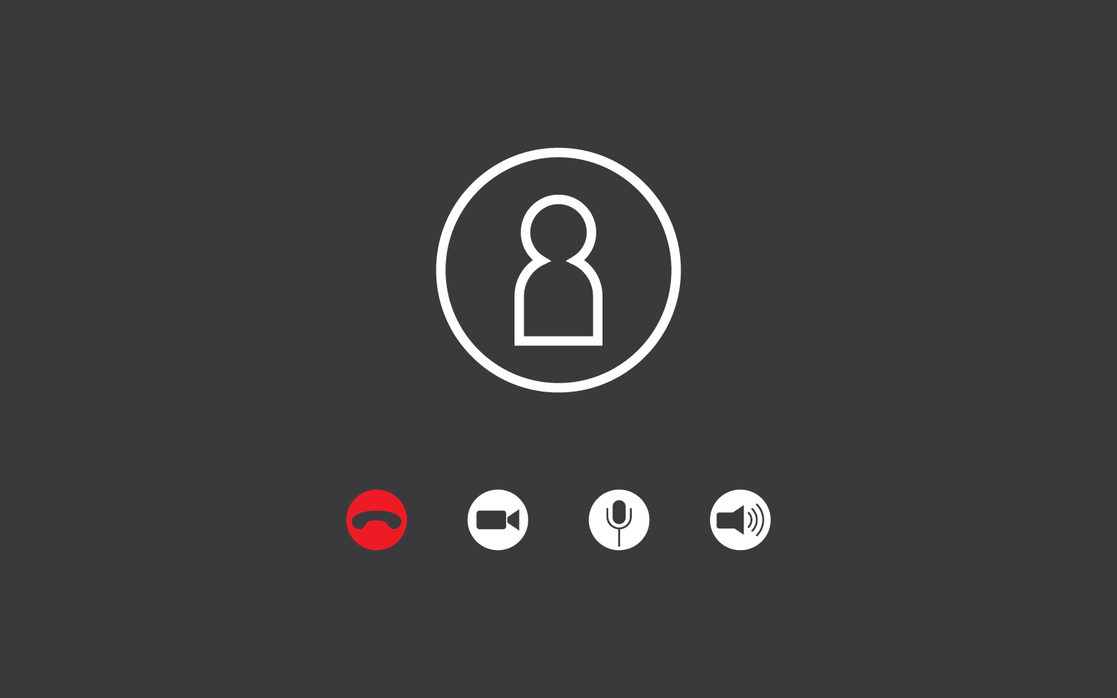 Conjunto de vectores de iconos de botón de videollamada o comunicación