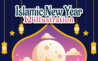 12 Happy Islamic New Year Illustration