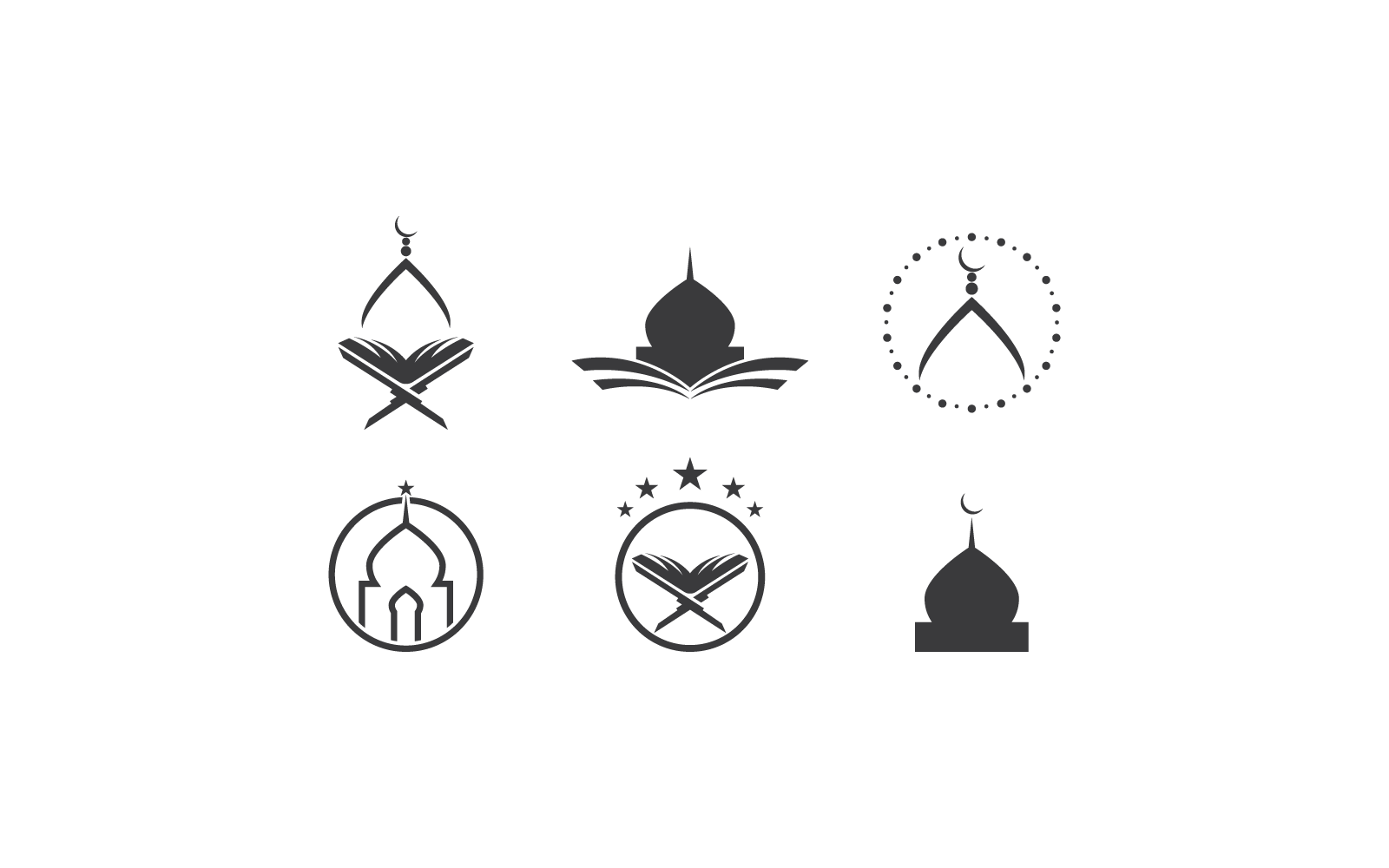 Islamic logo, Mosque,ramadhan kareem design illustration template