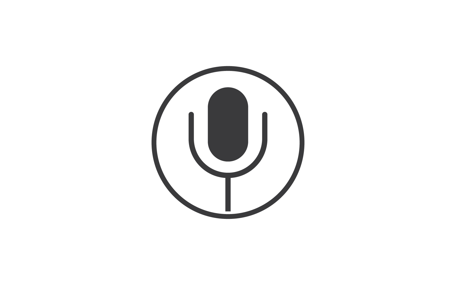 microfoon pictogram vector illustratie sjabloon