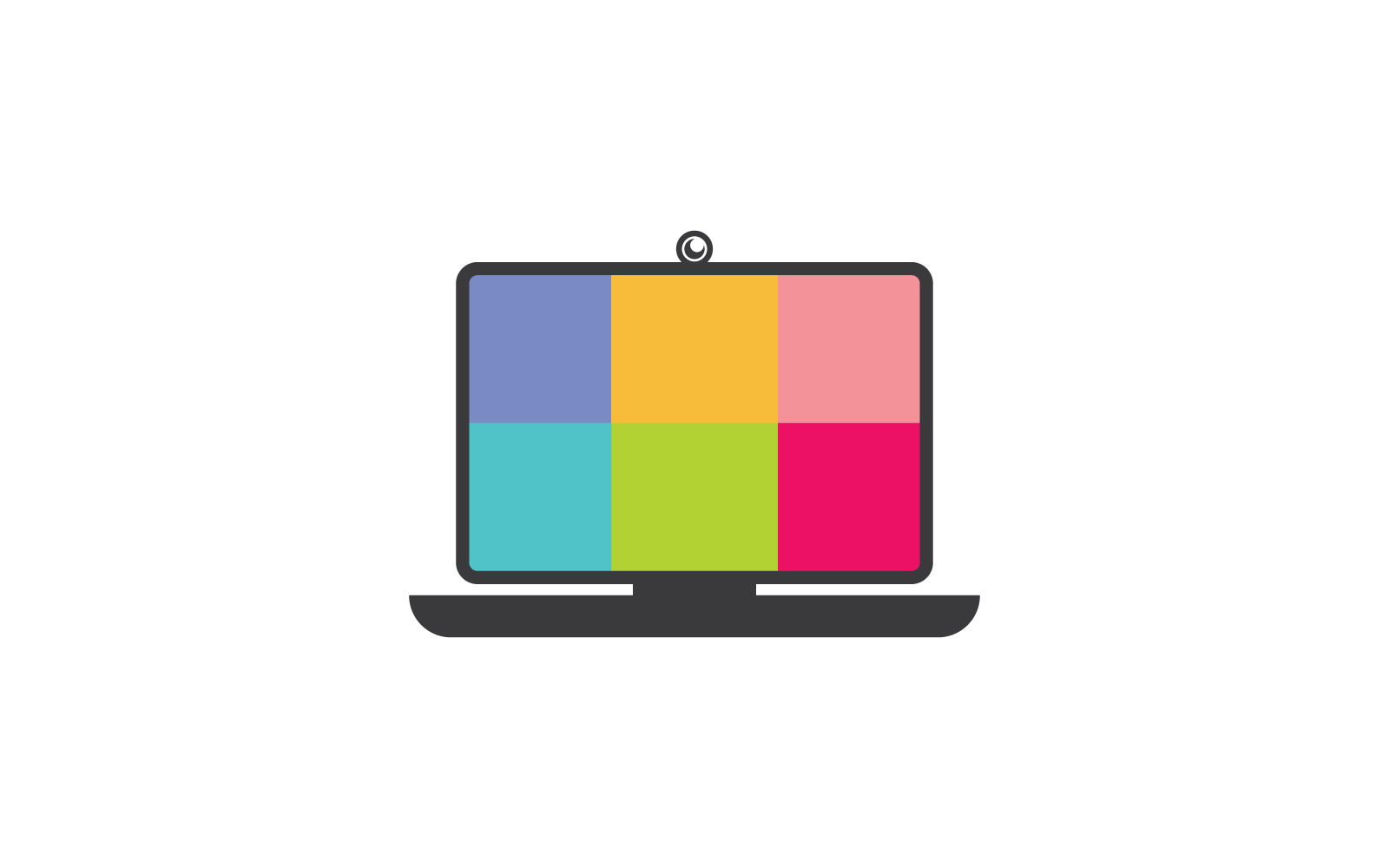Monitorear el diseño plano de la tecnología de videoconferencia.