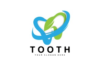 Tooth logo Dental Health VectorV13