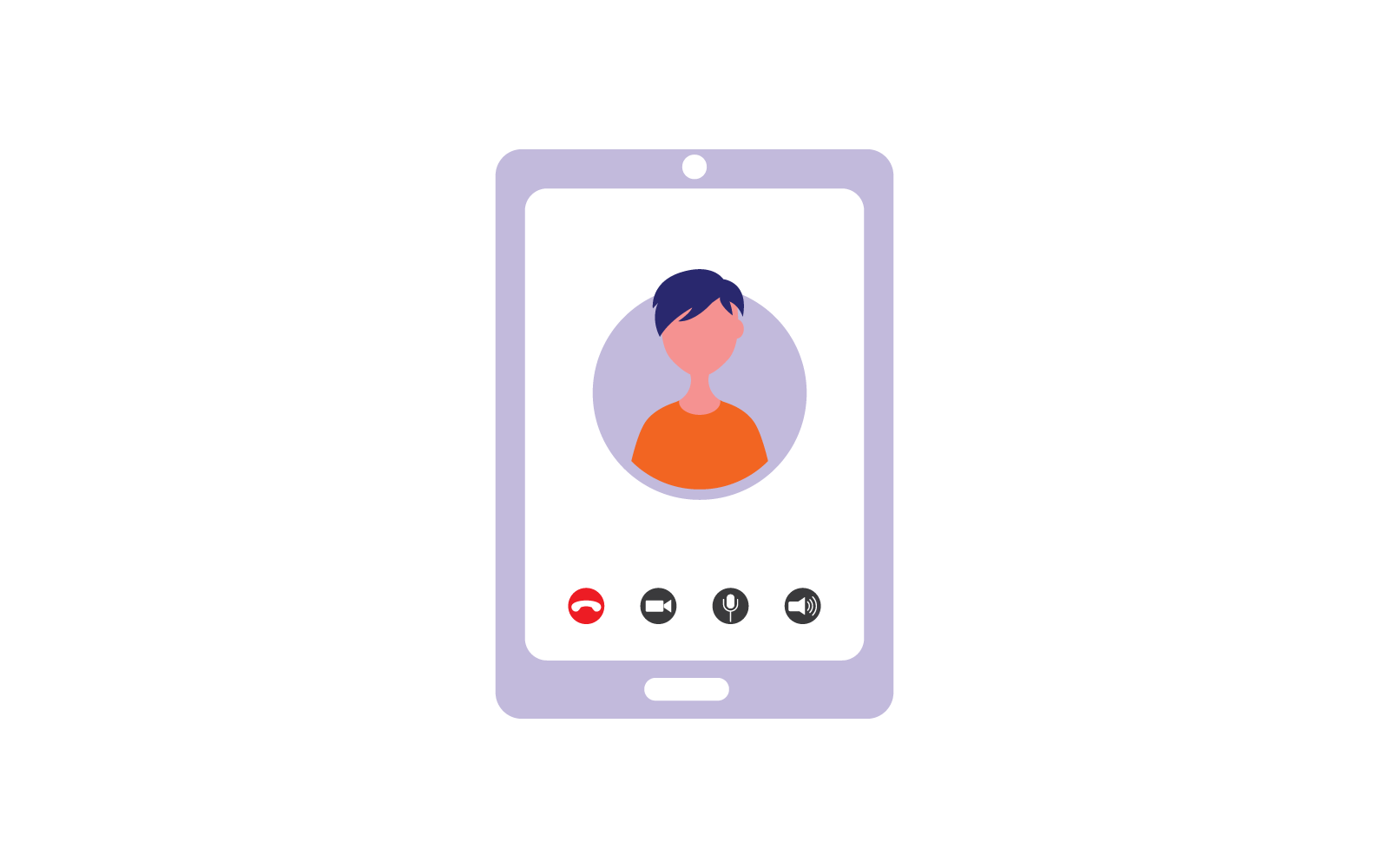 Videoconferenza con design piatto di illustrazione del gruppo di persone di carattere