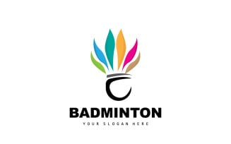 Badminton Logo Simple Badminton Racket DesignV1