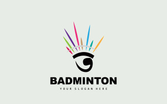 Badminton Logo Simple Badminton Racket DesignV3