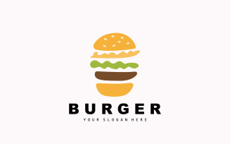 Burger Logo Fast Food Design VectorV10
