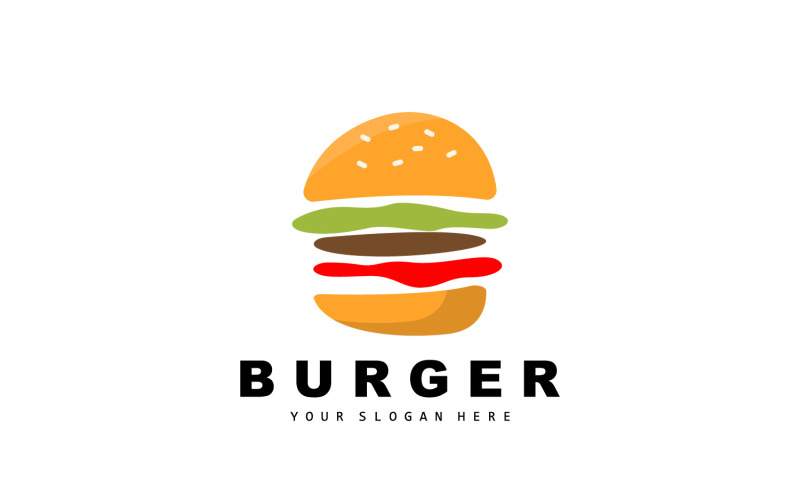 Burger Logo Fast Food Design VectorV7 Logo Template