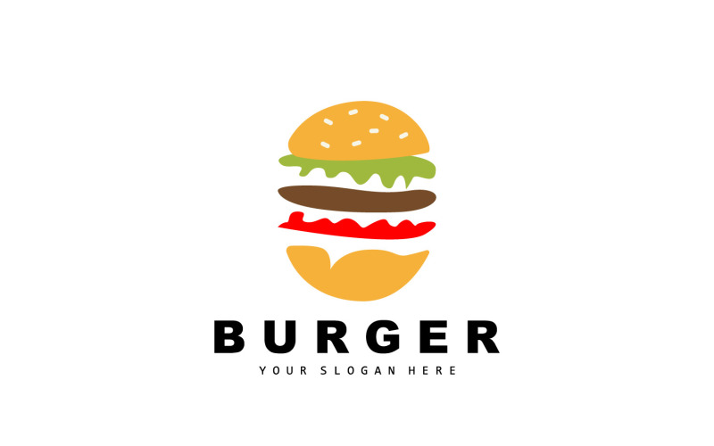 Burger Logo Fast Food Design VectorV9 Logo Template