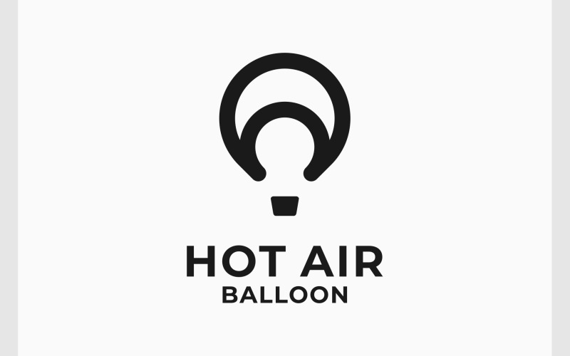 Hot Air Balloon Simple Logo Logo Template