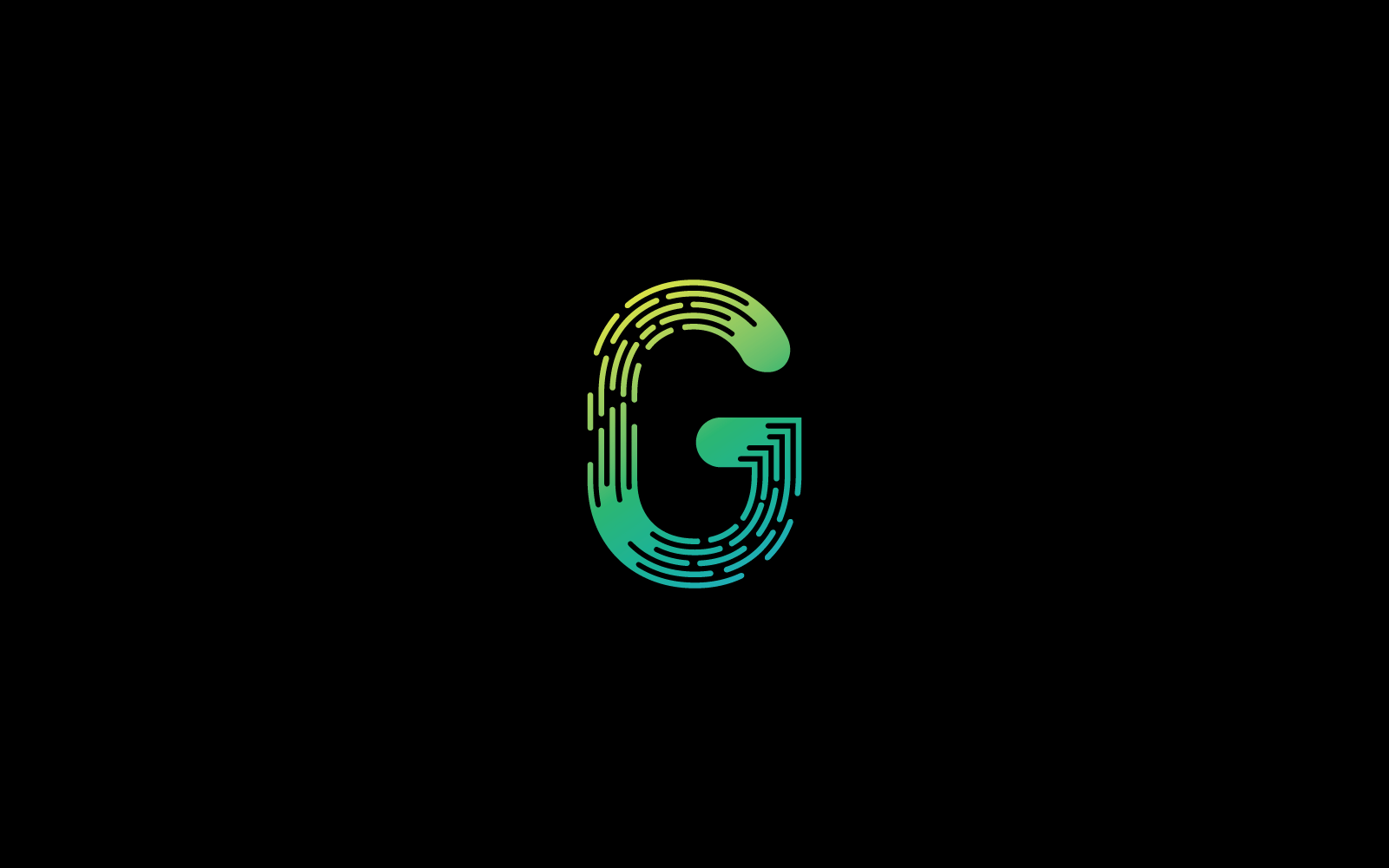 Modern G Initial letter alphabet font logo template