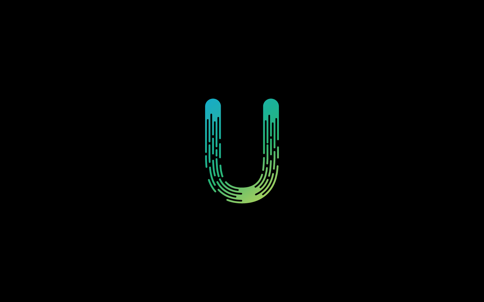 Modern U Initial letter alphabet font logo template
