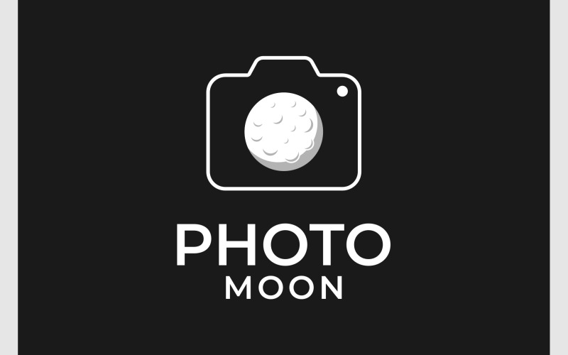 Photography Camera Full Moon Logo Logo Template