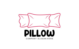 Pillow Logo Bed Design Template VectorV1