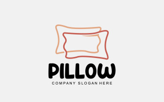 Pillow Logo Bed Design Template VectorV2