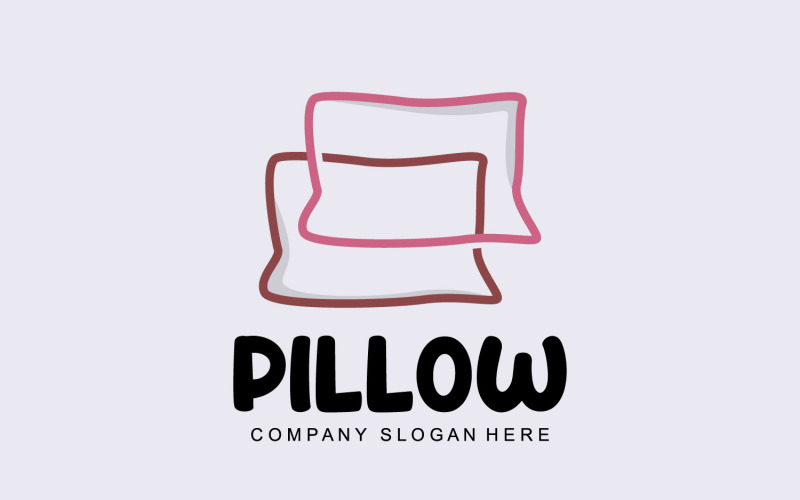 Pillow Logo Bed Design Template VectorV9 Logo Template