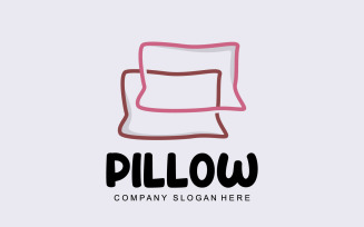 Pillow Logo Bed Design Template VectorV9