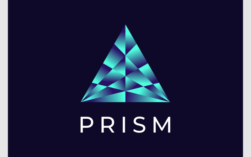 Prism Triangle Colorful Logo Logo Template
