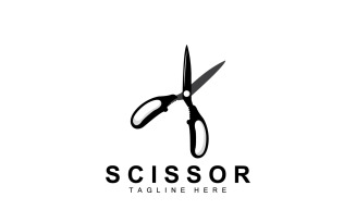 Scissors logo design vintage old simpleV12