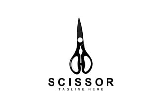 Scissors logo design vintage old simpleV14