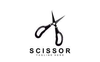 Scissors logo design vintage old simpleV16