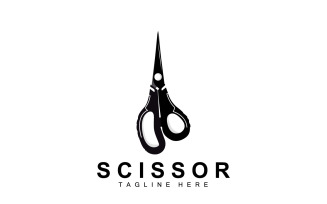 Scissors logo design vintage old simpleV1
