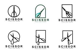 Scissors logo design vintage old simpleV20