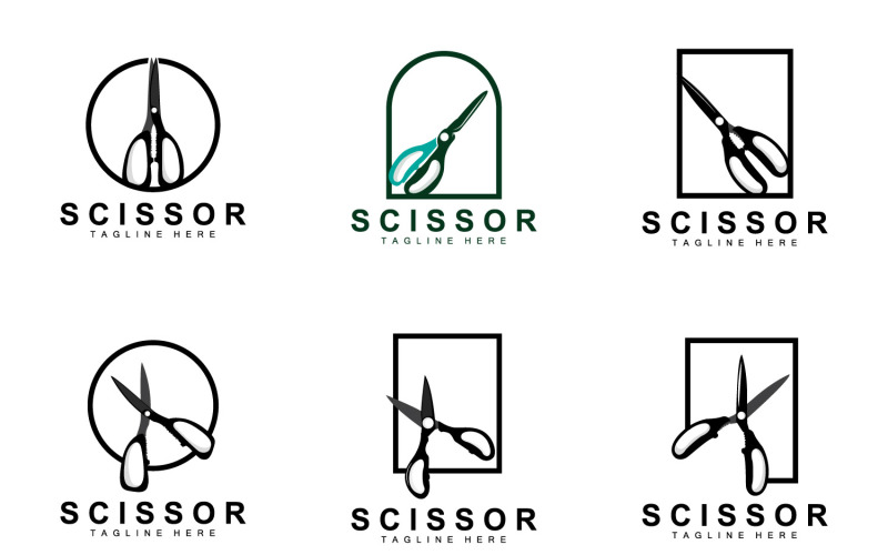 Scissors logo design vintage old simpleV20 Logo Template