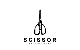 Scissors logo design vintage old simpleV3