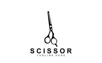 Scissors logo design vintage old simpleV5