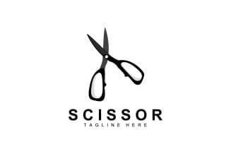 Scissors logo design vintage old simpleV9