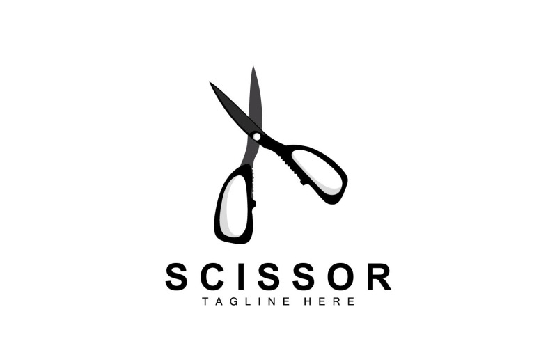 Scissors logo design vintage old simpleV9 Logo Template