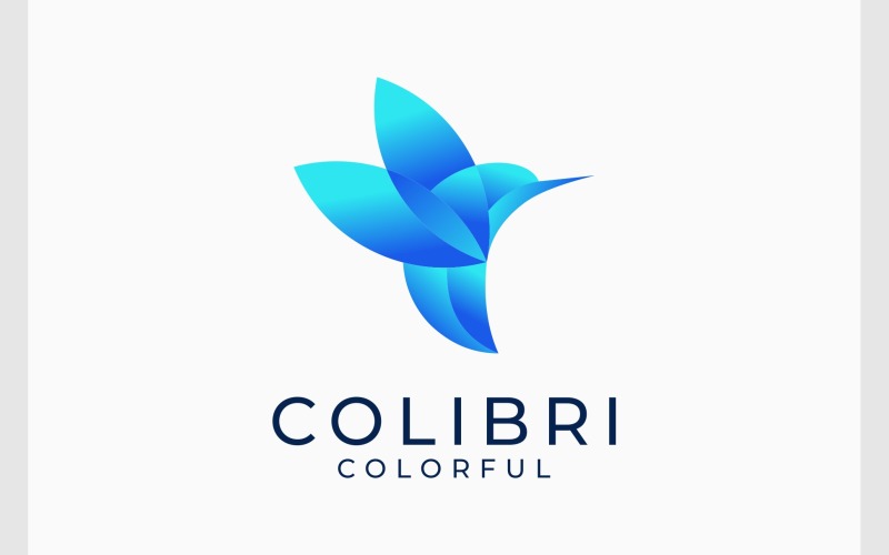 Colibri Hummingbird Colorful Logo Logo Template