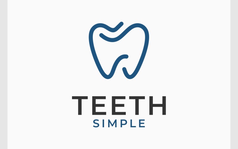 Dental Care Tooth Teeth Simple Logo Logo Template