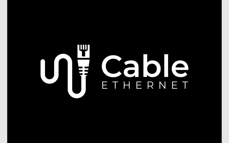 Ethernet Cable Port Lan Internet Logo Logo Template