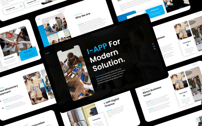 One App - Business Presentation Template PowerPoint Template