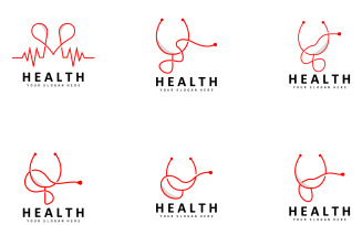 Stethoscope Logo Simple Health Care DesignV3