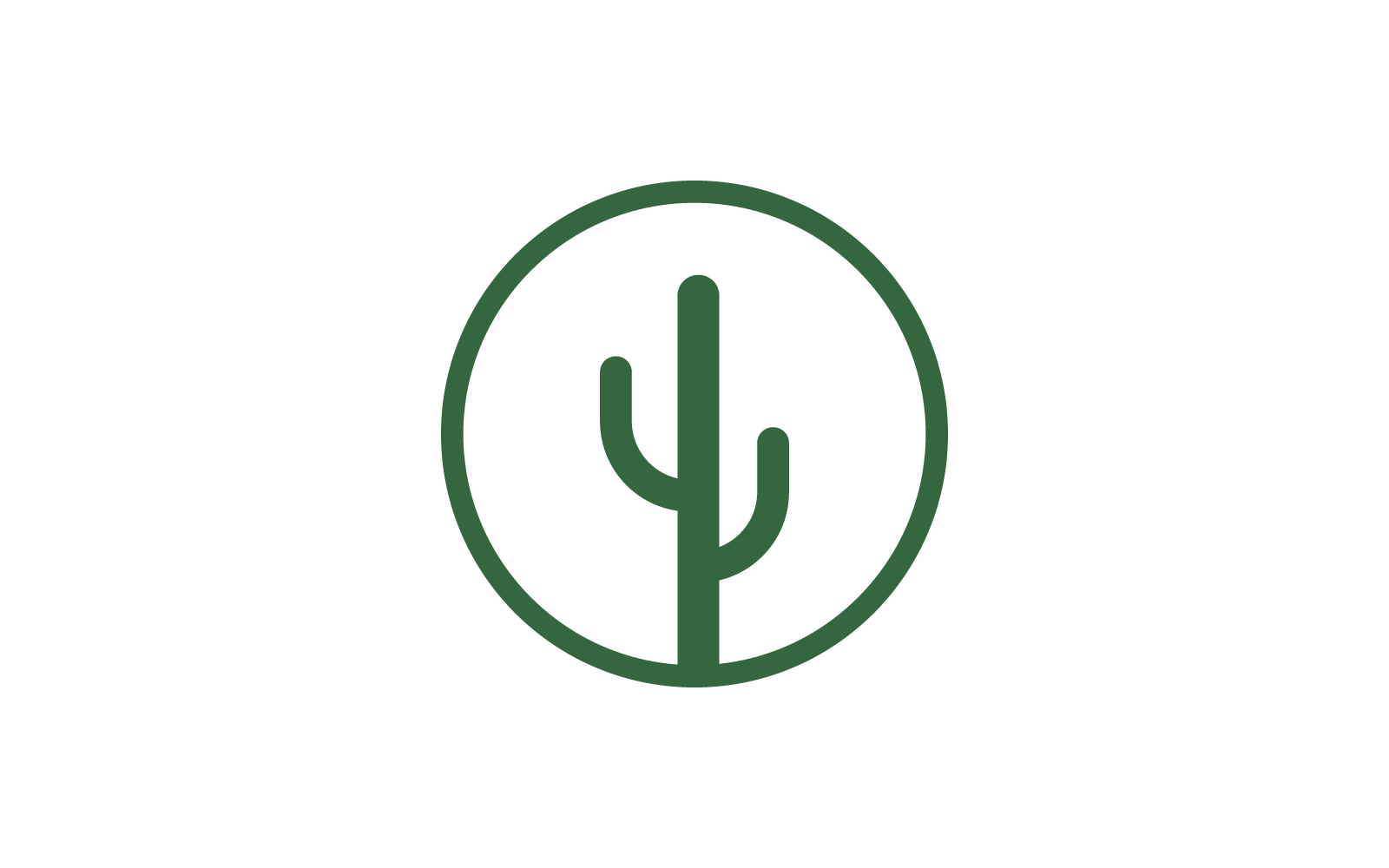 Cactus logotipo ícone modelo vetor ilustração
