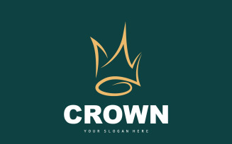 Crown logo design simple beautiful luxuryV11