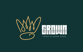 Crown logo design simple beautiful luxuryV3