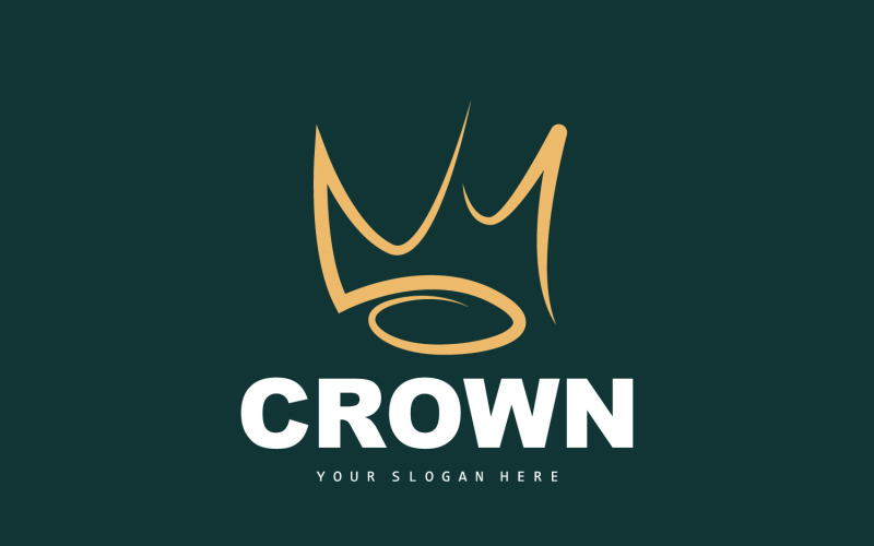 Crown logo design simple beautiful luxuryV4 Logo Template
